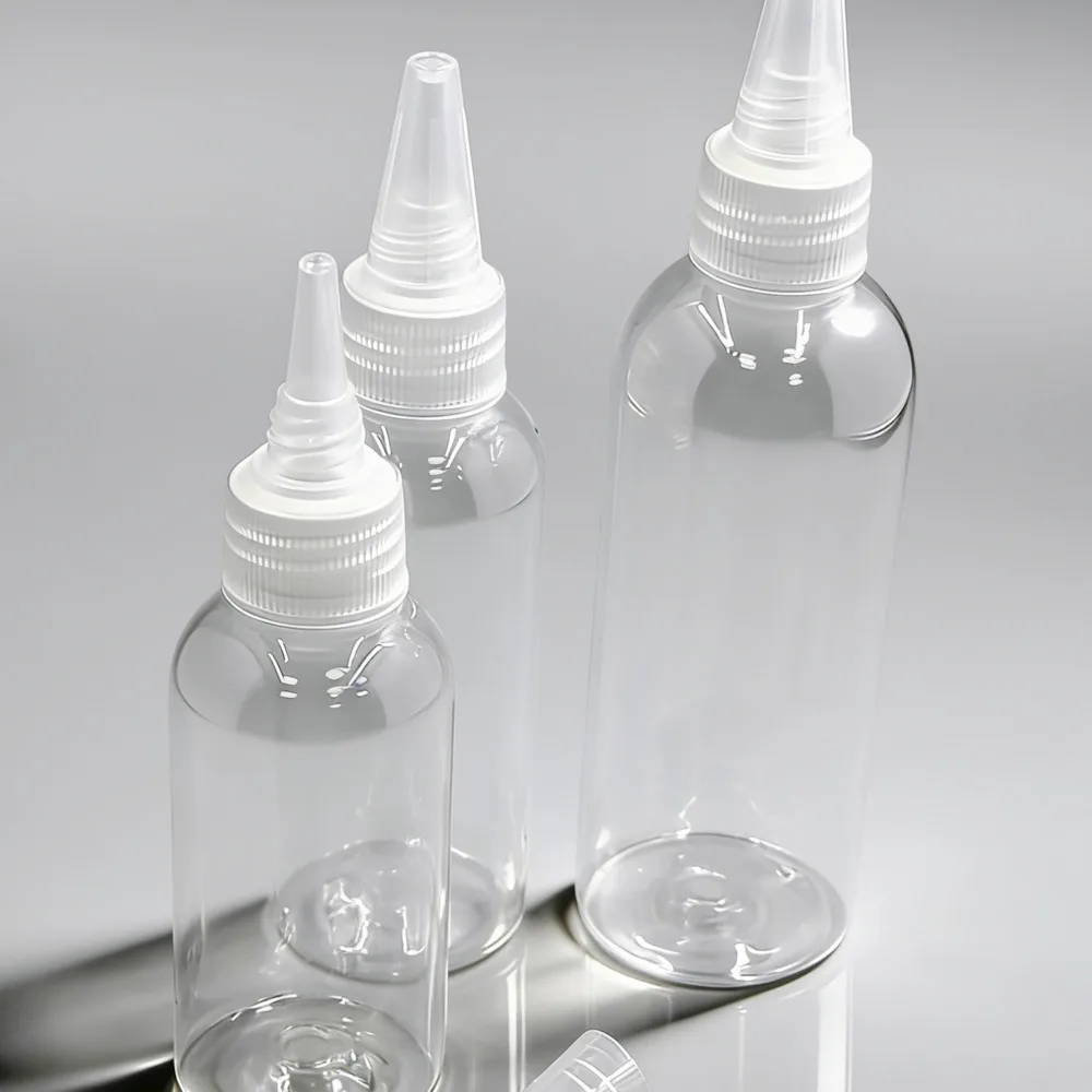 50 Pcs 50ml 60ml 100ml Pointed Nozzle Squeeze Bottle Leak Empty Refillable Container Essential Oil Kitchen Oil Dispensing