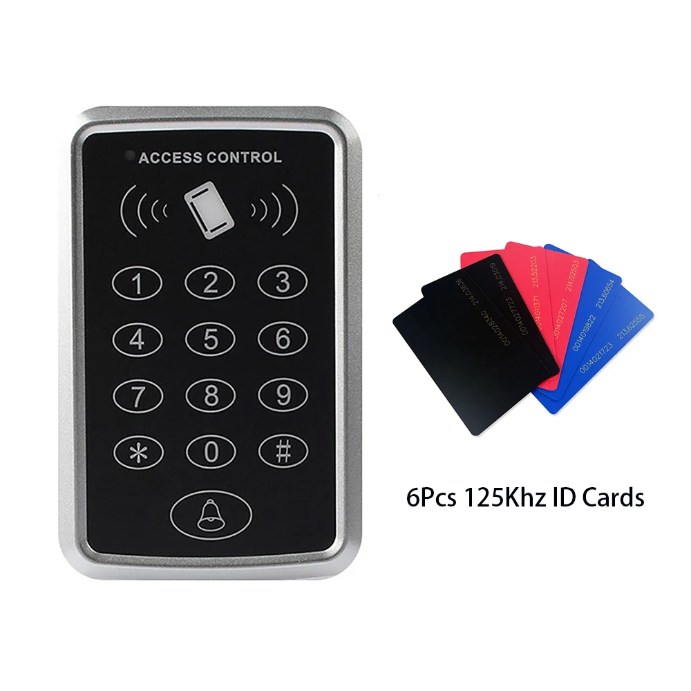 125Khz 13.56Mhz ID/IC RFID Opener Keypad EM Card Reader Access Control System Door Lock +10pcs Tag