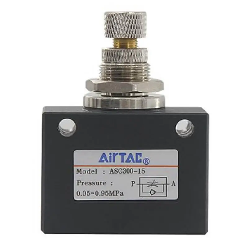 AirTAC One-way Throttle Valve ASC200-08/100-06/300-10 Flow Control Valve Regulating Valve