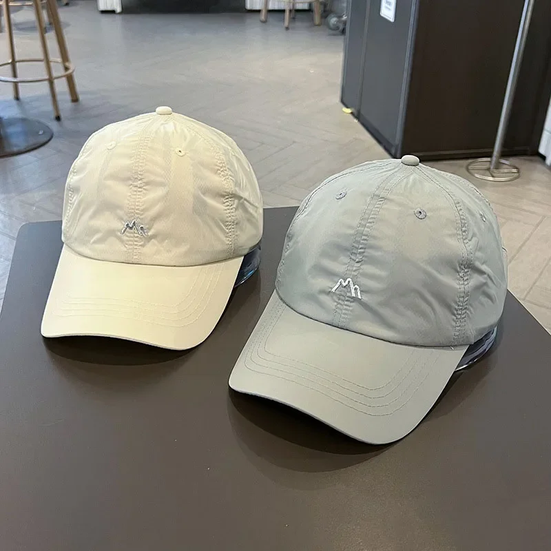 

New Men Summer Quick Dry Baseball Hat For UV Protection Duck Tongue Hat Fashion Male Mesh Peaked Cap Outdoor Sport Sun Visor