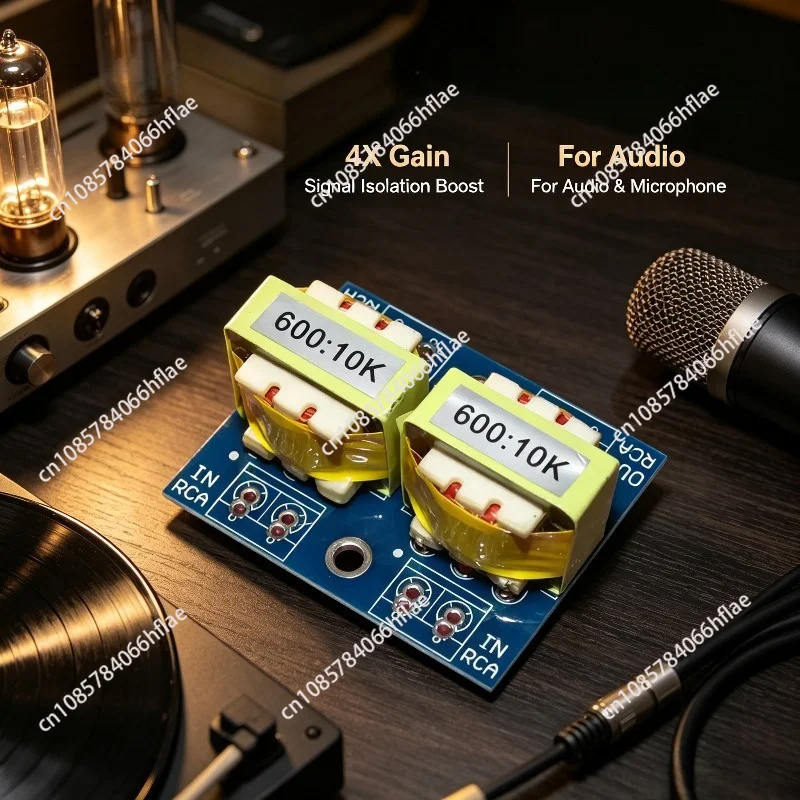600:10K  Audio Isolation Boost Transformer 4X Magnification For Microphone And Audio Signal Transmission