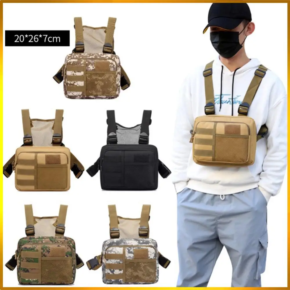 

Tactics Vest Bag Streetwear Functionality Chest Bag Fashion Portable Multifunctional Multi-pockets Waterproof for Running Travel