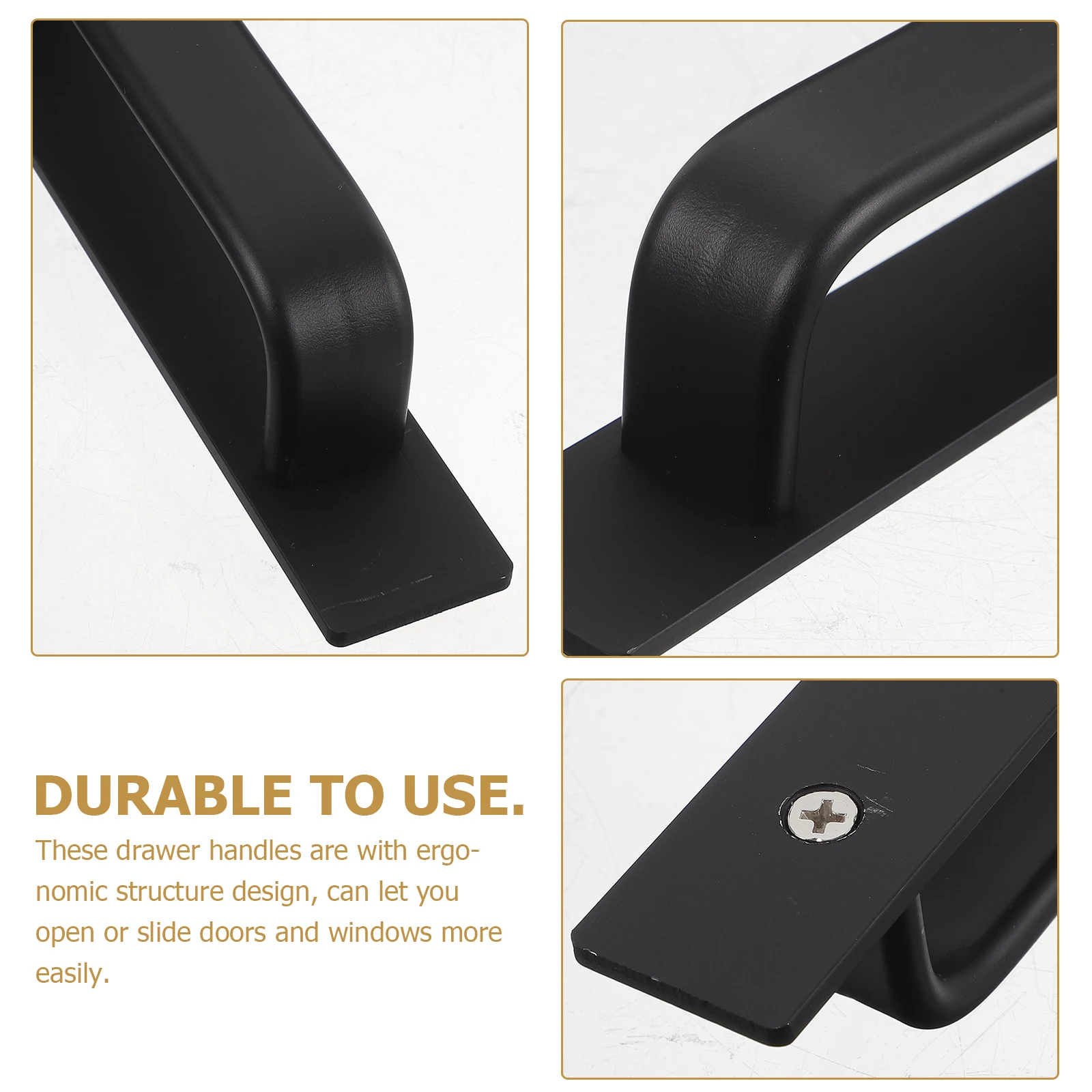 

2pcs Adhesive Cabinet Handles 148Mm Door Handle Pull Sliding Cupboard Handle Ergonomic Polished Easy Open Durable Microwave