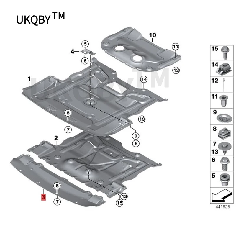 b mwF10 523i 528i 520d 535i 525d adapter engine compartment C-clip nut hexagonal bolt plug-in nut