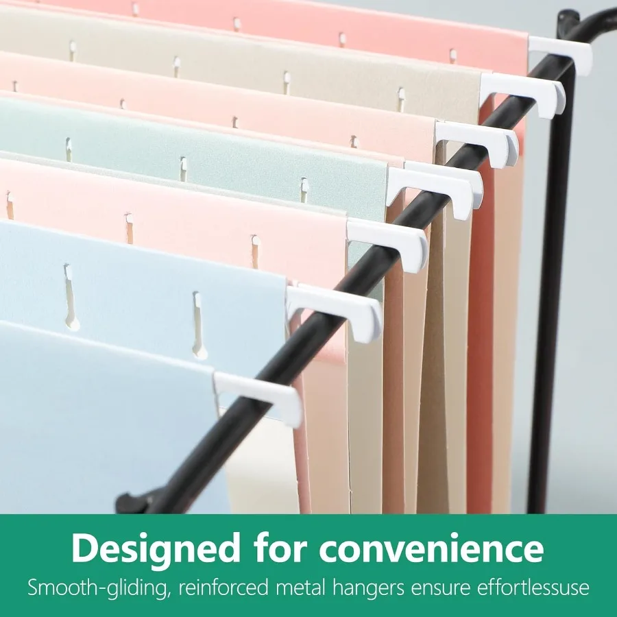 مجلدات الملفات المعلقة، 25 عبوة من مجلدات التعليق المقواة بحجم الرسالة قابلة للتعديل، علامات تبويب مكونة من 5 قطع مصممة لخزانة حفظ الملفات السائبة