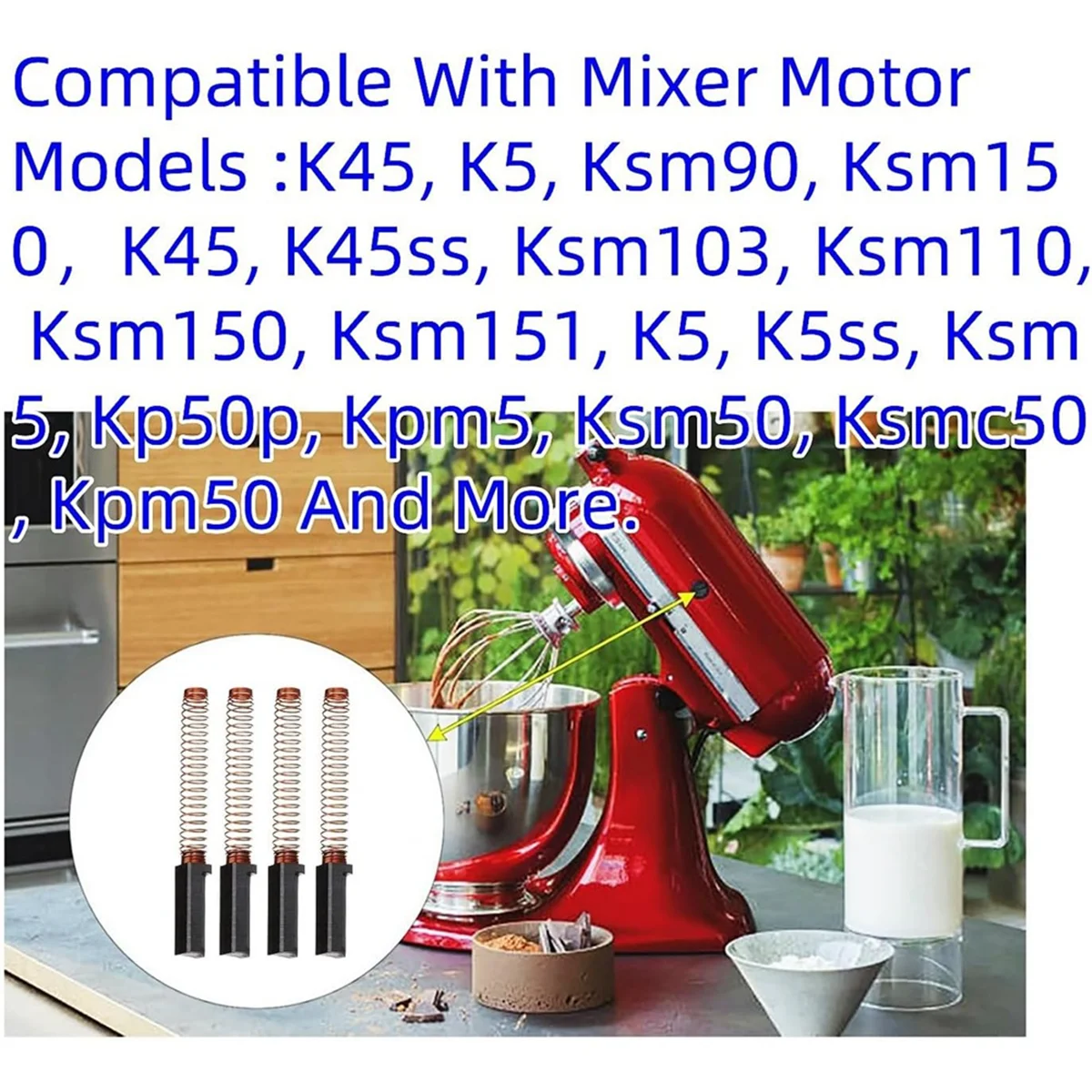 FZFZ W10380496 Sikat Motor Karbon Cocok untuk Mixer Berdiri 9706416 W10260958 WPW10380496 PS3495098 AP5178083 K45