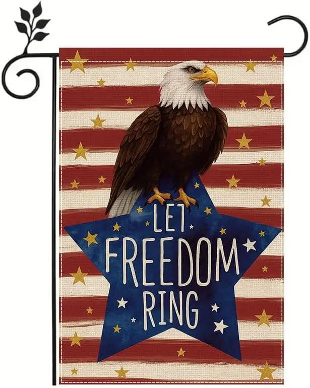 Cute Eagle Star Pattern Decorative Flag for Daily Festival Independence Day Christmas Winter Seasonal Garden Outdoor Decorat yyi