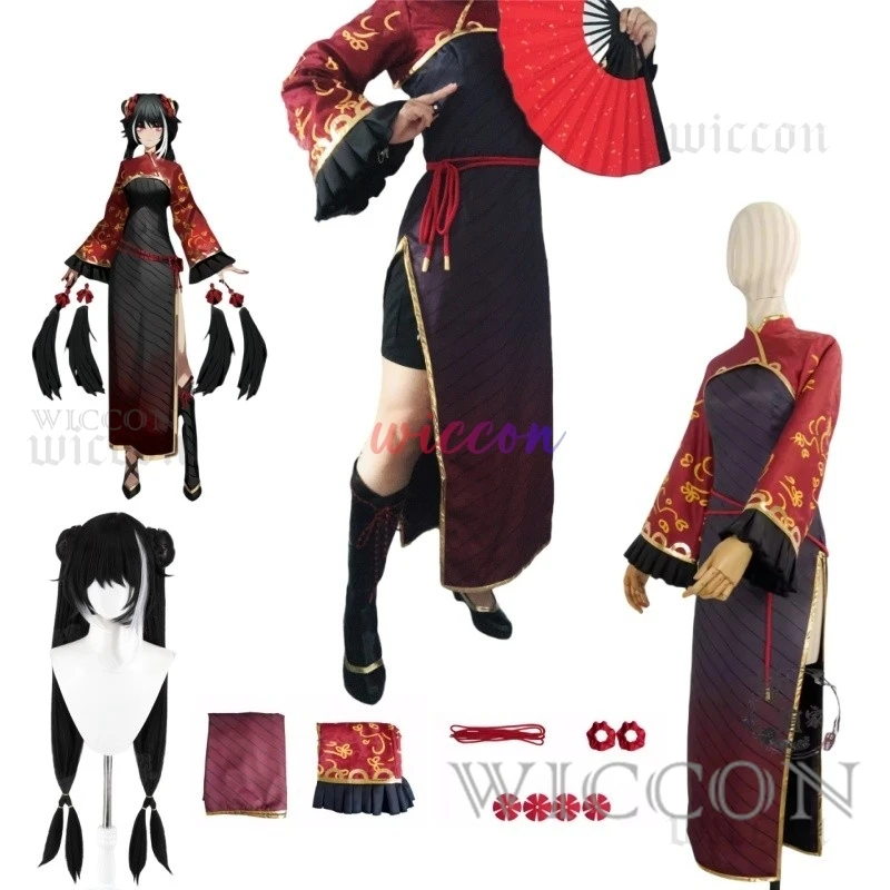 

Limbus Cosplay Anime Limbus Jia Xichun Cospaly The Dream Ending Woman Cheongsam Outfits Halloween Party Uniform Suit for women