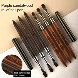 1/3Pc Wood Nail Brush Pen for Powder Removed Manicure Round Wood Handle Gel Cleaning Tools with Cover Acrylic Brush