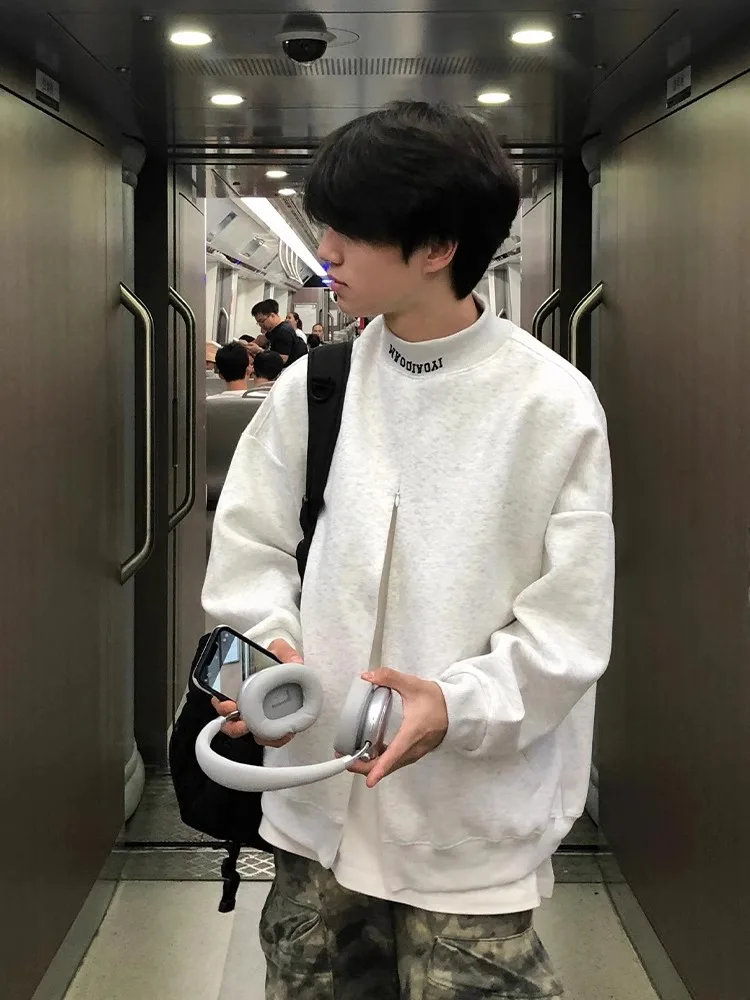 

Heavyweight Open Cardigan Hoodie Men's Autumn Winter American Trendy Brand High-End Feel f Zip Cleanfit Top Coat