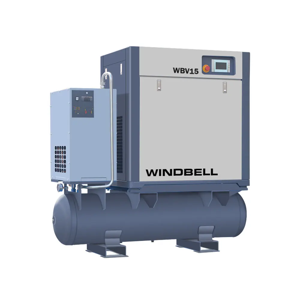 10/15/20 7.5/11/15 Kw Screw Air Compressor Integrated 200 Liter Air Tank Dryer All In One Compressor Air Compressor