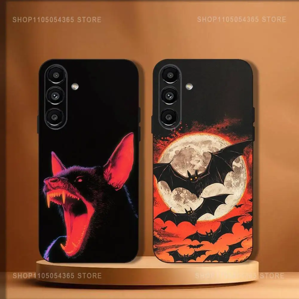 

Animal Gothic Bat Phone Case For Samsung Galaxy A20,A21s,A22,A31,A32,A52,A53,A72,73,A80 Soft Black Cover