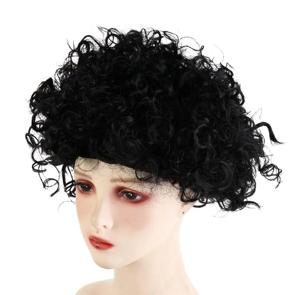 Fancy Party Christmas Football Fans Wigs Afro Curly Wigs Adult Kids Costume Party Funny Wig Cosplay Hairs Synthetic Wigs