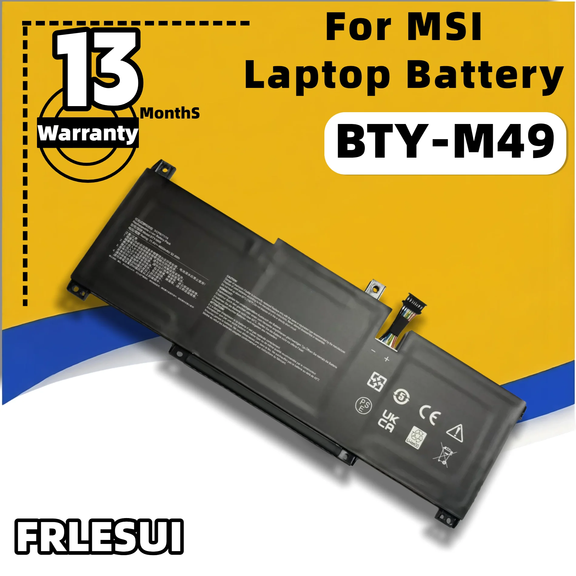 FRLESUI  Laptop Battery BTY-M49 For MSI Prestige 14 i7-10710U A10RAS A10M MS-14C1 MS-14D1 A10SC-057RU A10SC-009 A10RB-015CN