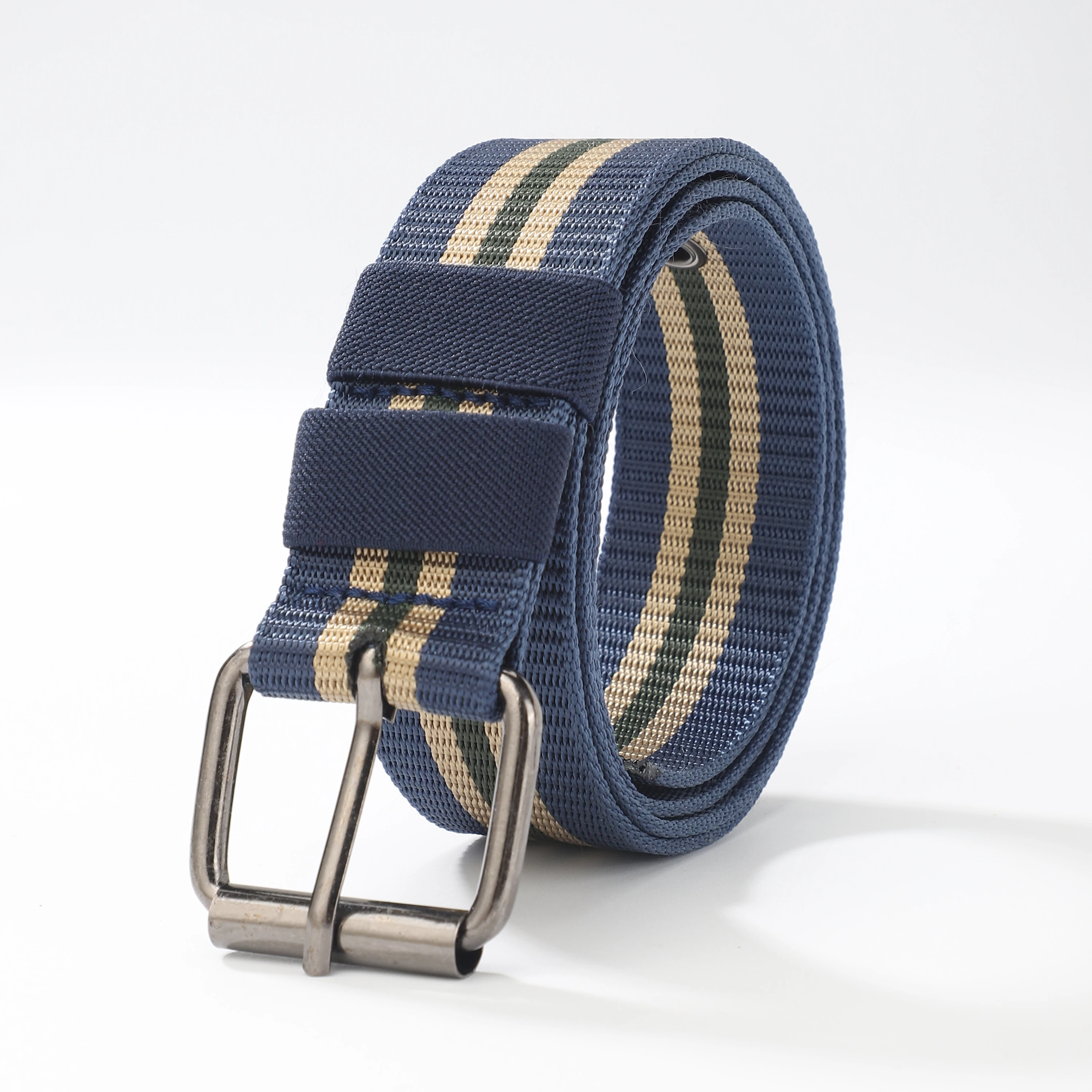 New men\'s extended needle buckle canvas waistband for middle-aged and young  outdoor nylon woven belt casual be