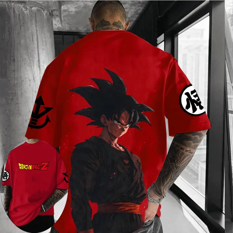 

Мужская футболка Dragon Ball Goku, черная японская аниме, летняя детская футболка с короткими рукавами для мальчиков, американская одежда для родителей и детей