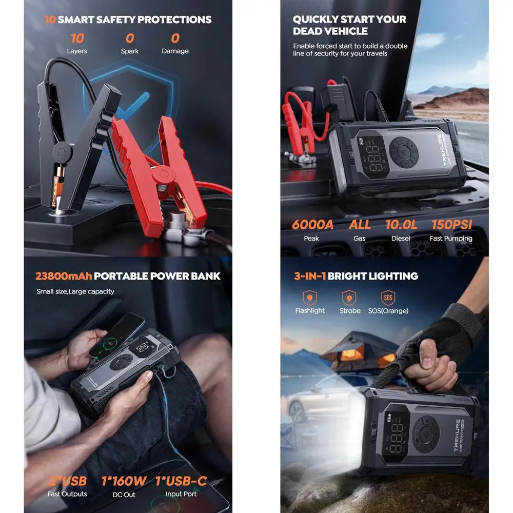 8-In-1 Jump Starter…