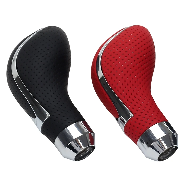 Leder Schwarz Rot Schaltknauf Auto Schaltknauf Schaltknauf Schaltknauf Schaltknauf Hebel Schaltgetriebe – Detail 8