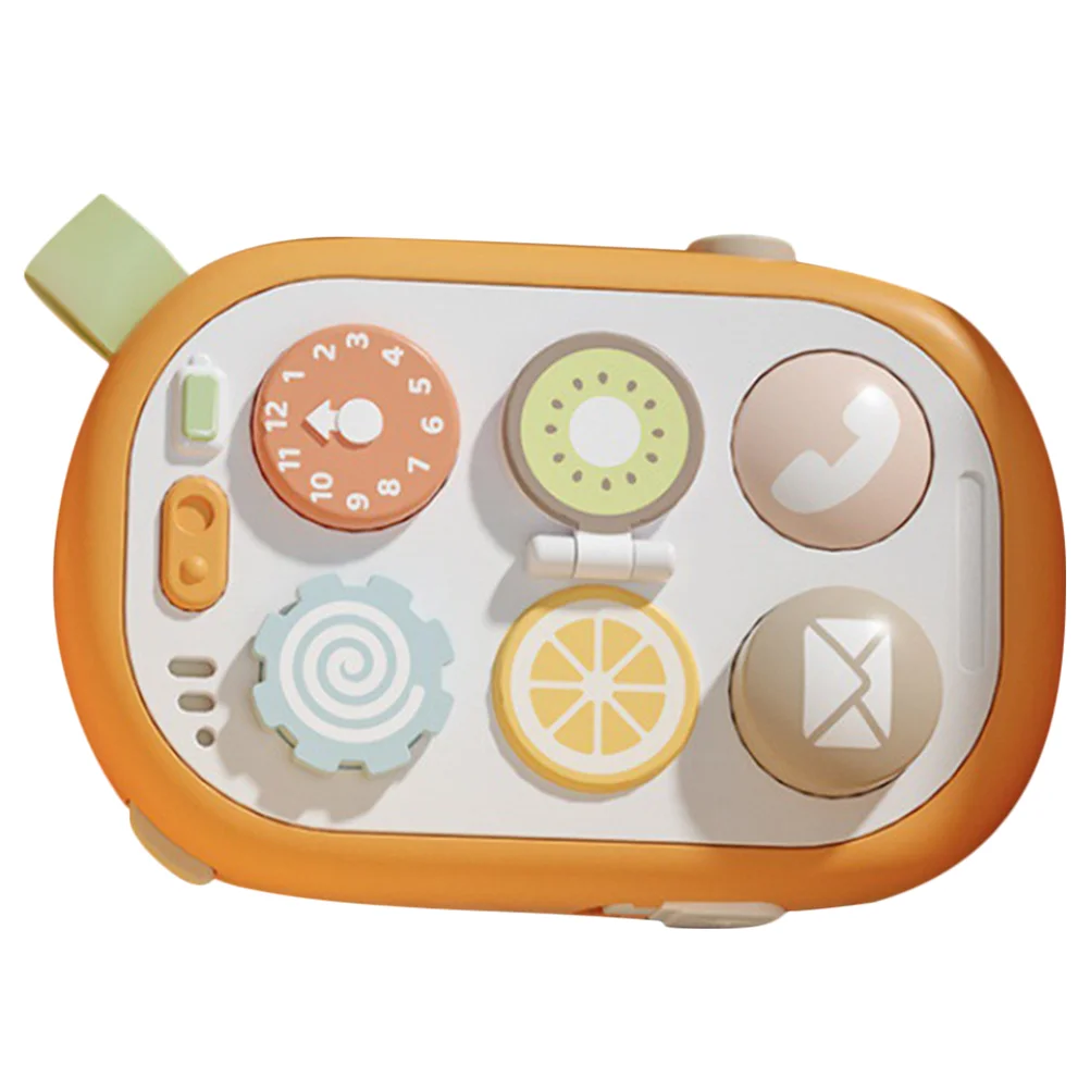 

Small Mobile Game Toys Kids Toddlers Busy Board Children's Educational Phone Orange Abs Sensory Telephone