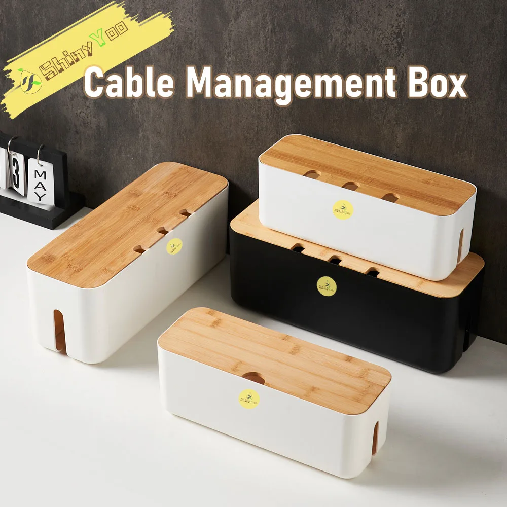 صندوق إدارة الكابلات لتنظيم الأسلاك الكبيرة لحماية عرام شريط الطاقة مع غطاء خشبي لمنظمات الكابلات
