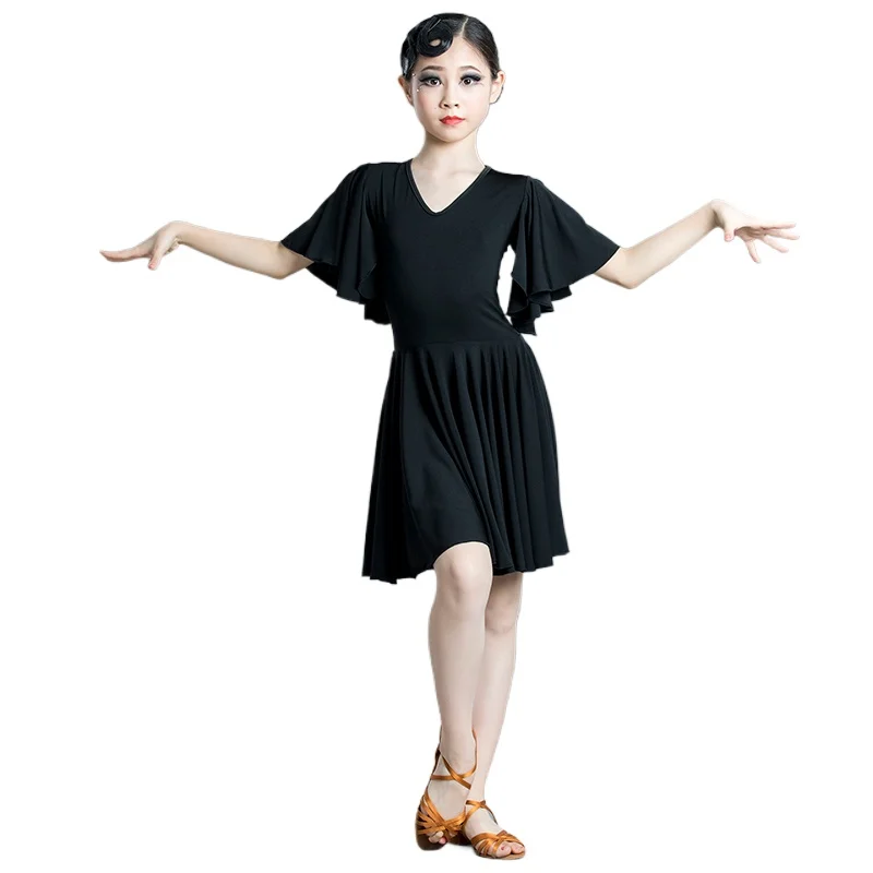 

2024 Latin Dance Costume Children's Practice Costume Female Professional Performance Competition Dance Costume