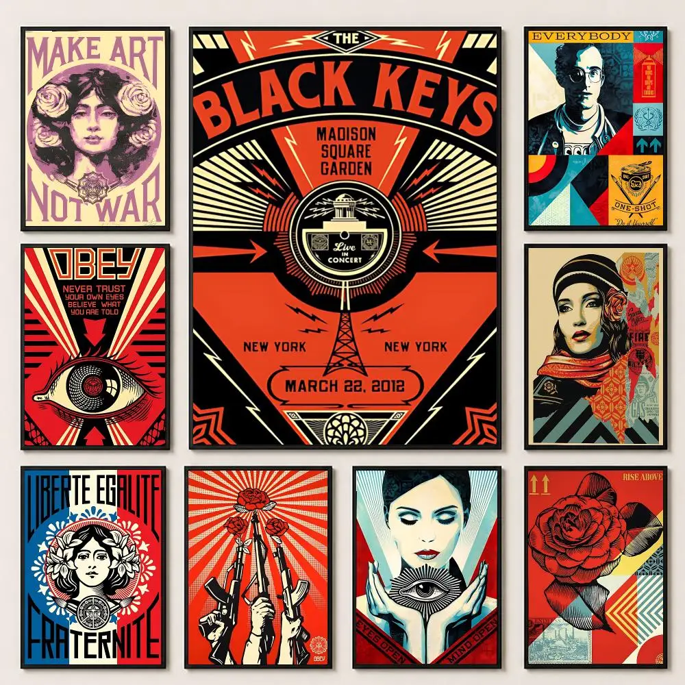 artist Shepard Fairey Poster HD Poster Warm Home Decor Suitable for Bedroom and Living Room Gifts Giving