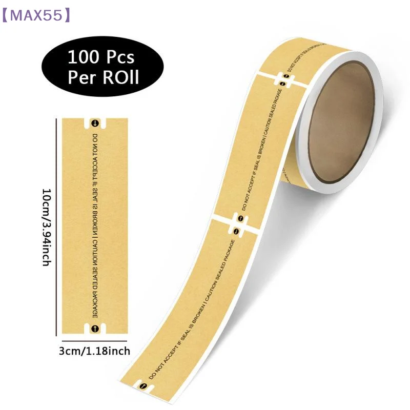 100Pcs/Roll Tamper-Proof Sealing Stickers Security Labels For Packages Mail Documents,3 X 10cm【MAX-55】