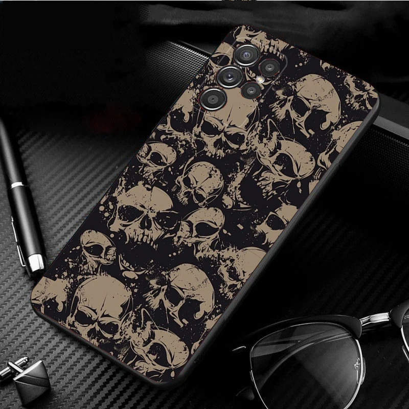 Phone Case for Samsung S24 S23 S22 S21 S20 Ultra S20 S22 S21 S10E S20 FE S24 Plus Skull Case