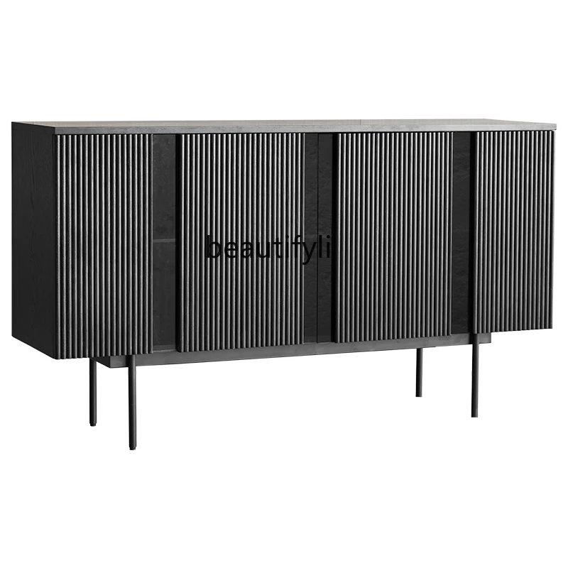 

Solid Wood Sideboard Living Room Wall Cabinet Light Luxury Designer Storage Locker