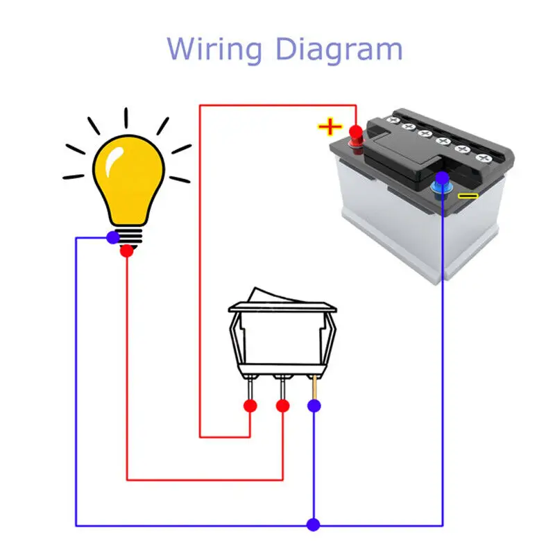 20PCS Led Dot Light 12V Car Auto Boat Round Rocker ON/OFF Toggle SPST Switch Mini Round Button Toggle Light Rocker Switch