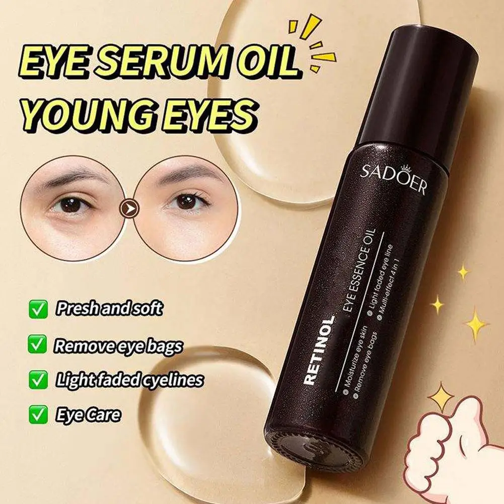 SADOER Retinol Eye Serum Moisturizing Firming Eyes Essence Oil Anti Dark Circles Under the Eyes Skin Care Products