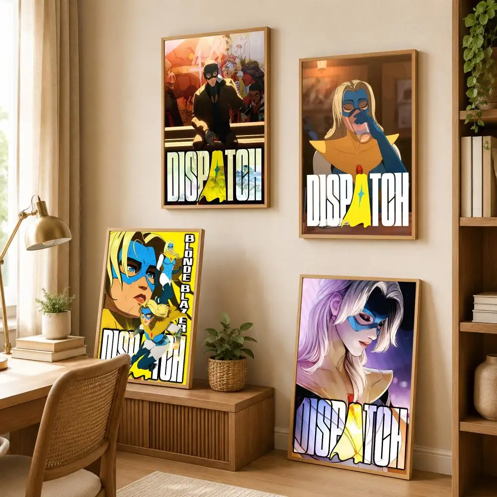 Game D-Dispatch Poster Stickers HD Painting Self-Adhesive Art for Bedroom Living Room Home Decor Wall Decals Gift