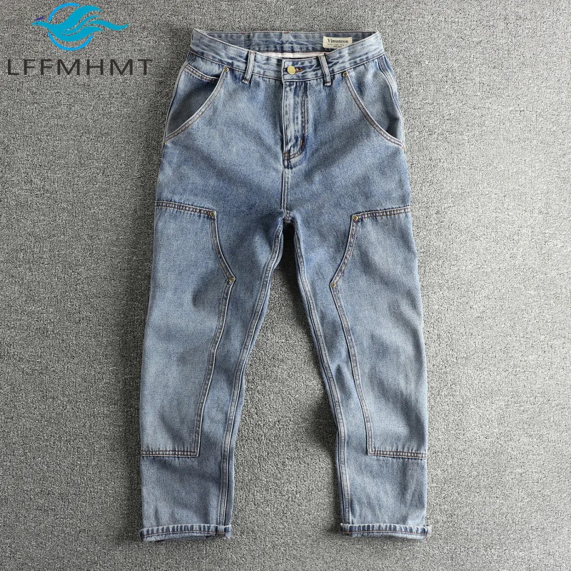 

Высококачественные классические мужские джинсы с винтажной модной прямой и зауженной рабочей одеждой, джинсы Lumberjack для повседневной одежды