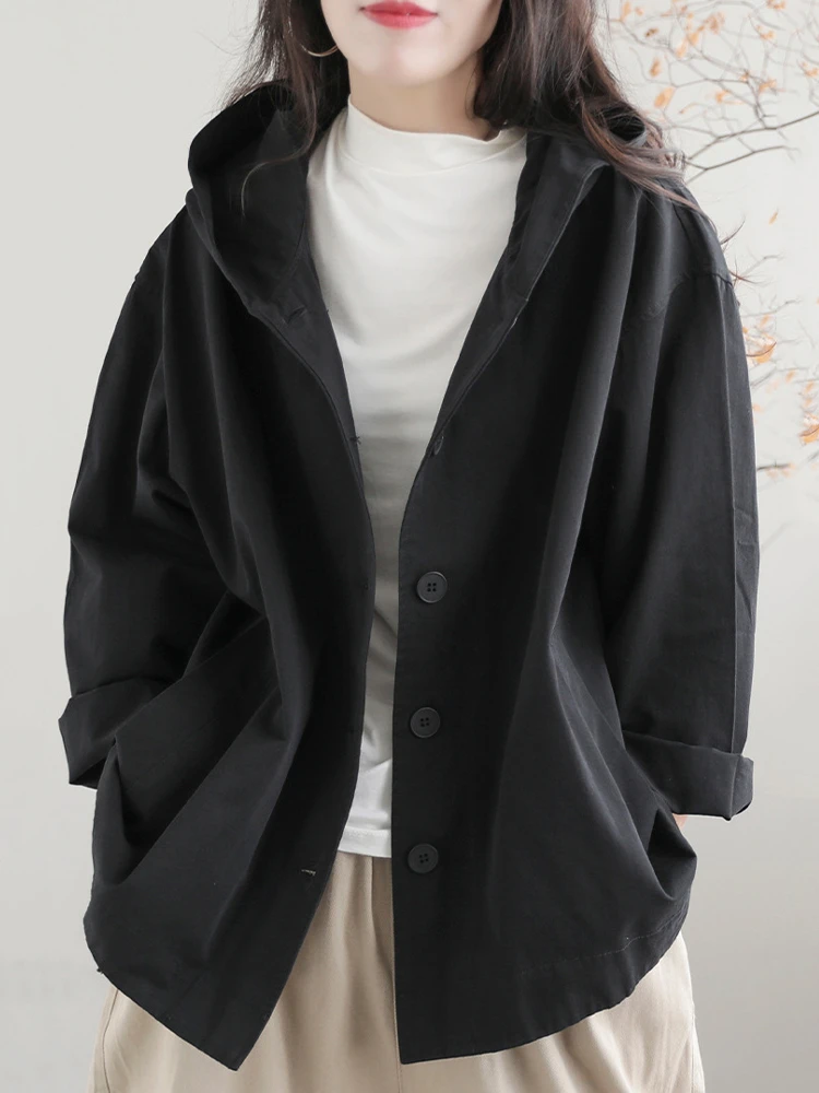 Max LuLu 2023 Korean Classic Outerwear Autumn Womens Fashion Loose Hooded Jackets Ladies Luxury Leisure Harajuku Vintage Coats