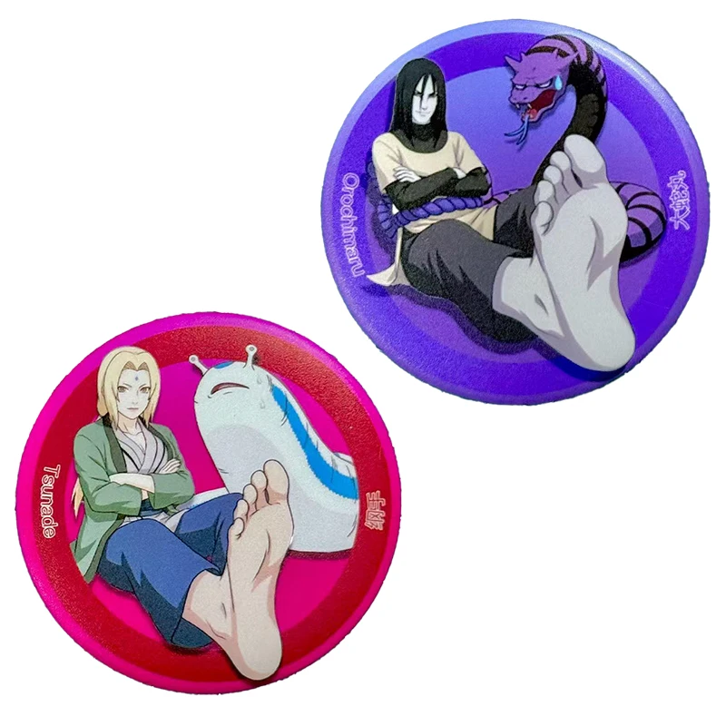 Cartoon Naruto Orochimaru Abzeichen Brosche Anstecknadel Jiraiya Tsunade Metall Rundes Abzeichen Sammlerstück Reversnadel Rucksack-Dekoration Geschenke für Fans – Detail 4