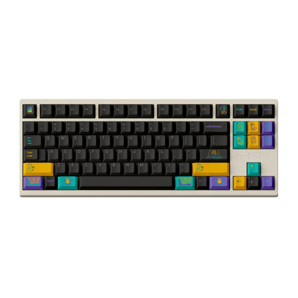 

FBB Keycaps Artist Famous Painting Style PBT Keycap for 60/84/98/100/108 Gaming Mechanical Keyboard Skins 1.7mm Thickness