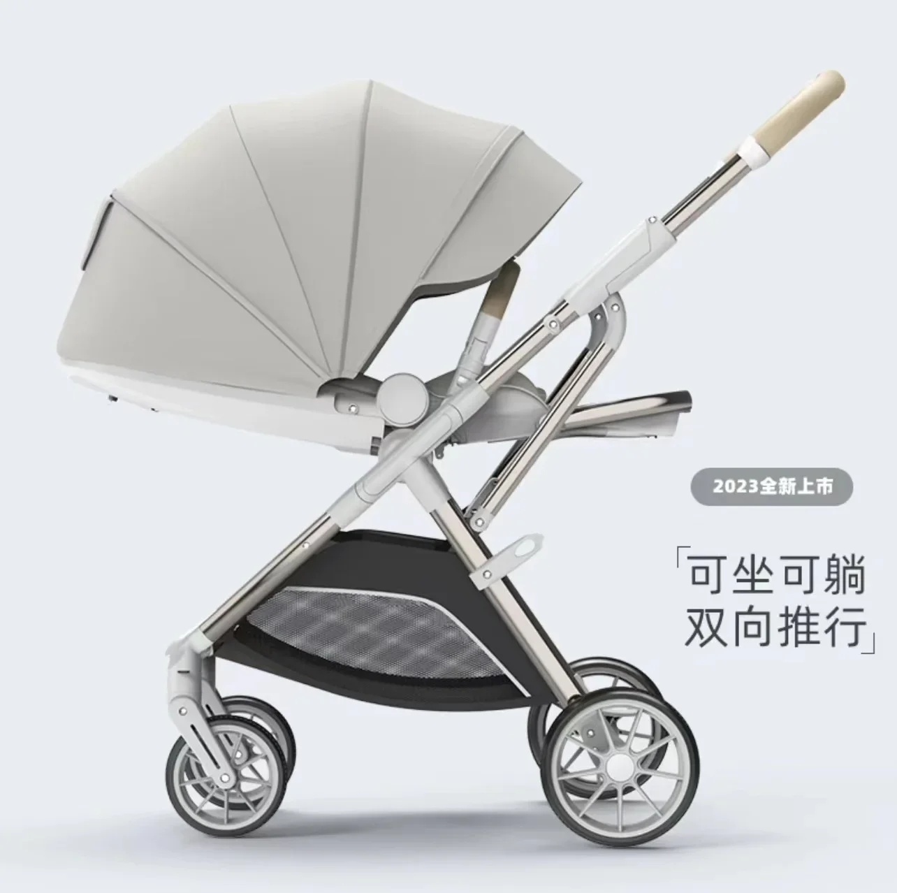 Baby Stroller Can Sit Lie Down 0-3 Years Old High Landscape Baby Stroller Two-way Lightweight Folding Children's Baby Stroller