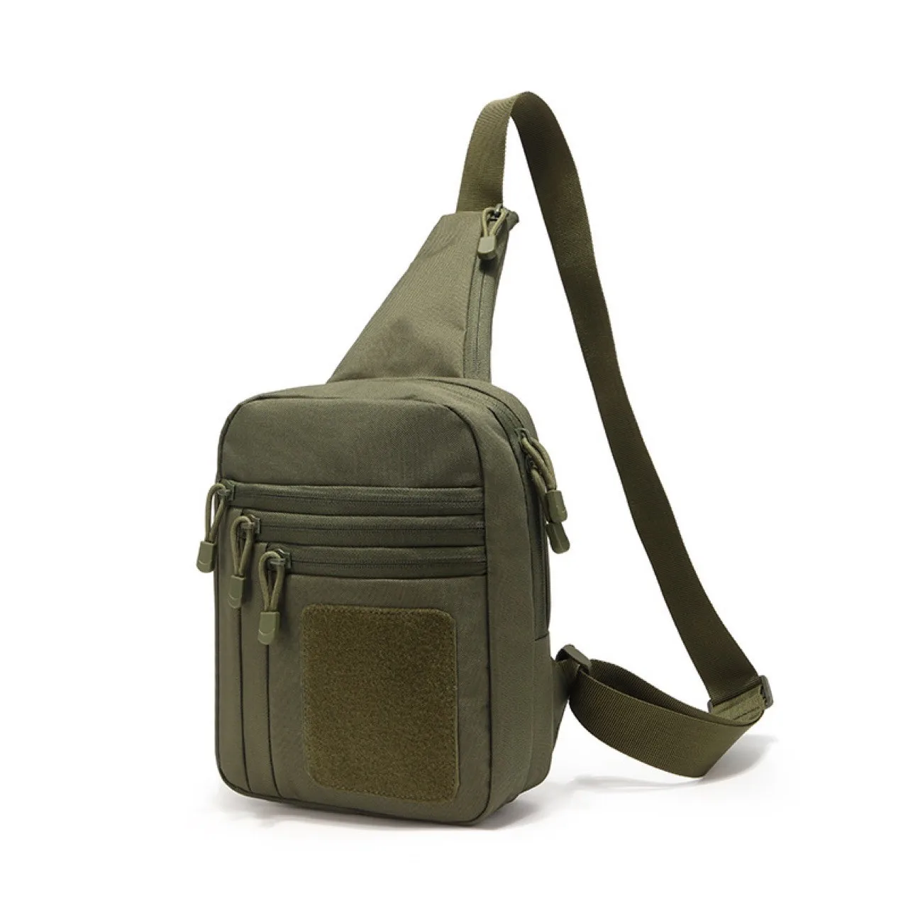 Durable Oxford fabric men's outdoor cycling backpack, multi-pocket waterproof chest bag, lightweight single-shoulder bag