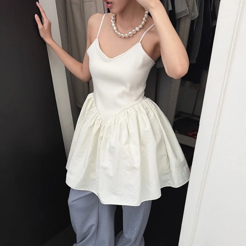 

Новинка! Летнее шикарное балетное платье с открытой спиной, V-образным вырезом и пышной юбкой в корейском стиле для женщин. Короткое платье-принцесса на весну-осень.