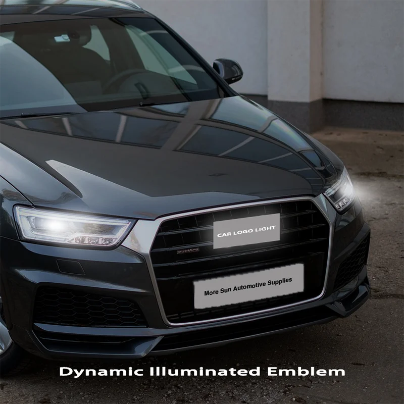 High Quality Front Led Logo Dynamic Emblem Light For Audi Grille Light LED Dynamic Light For Audi A4 A6 Q3 Q5 Q7