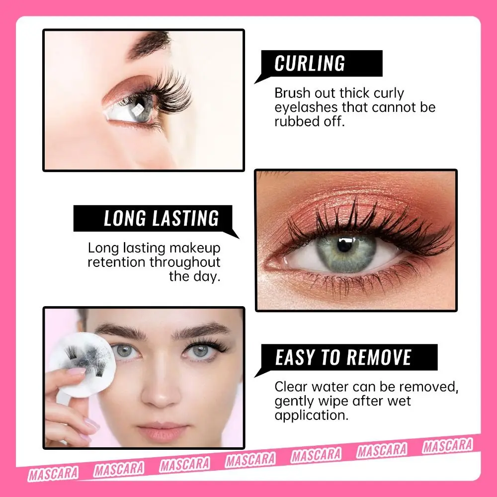 Curling Cat Volume Mascara High Quality Thickening Waterproof Eyes Makeup Tool Lengthening Sweat-Resistant Mascara