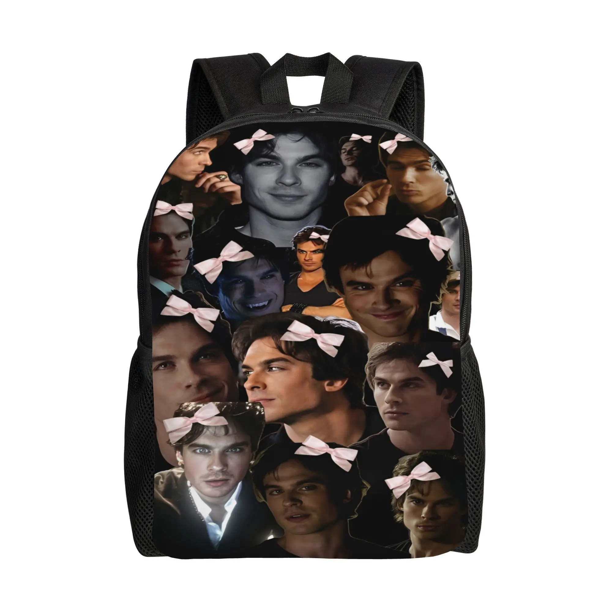 

The Vampire Diaries Damon Salvatore Backpack Female Large Backpacks Polyester Kawaii High School Bags Sport Custom Rucksack