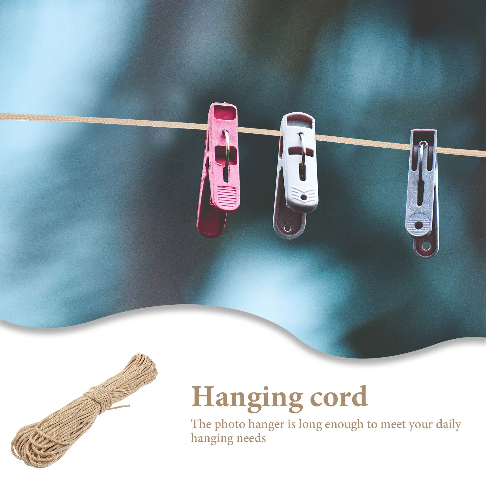 

1 Roll Picture Frame Hanging Cord Nylon Rope Photo Frame Hanger for DIY Craft Home Office Use Picture Hanging Cord