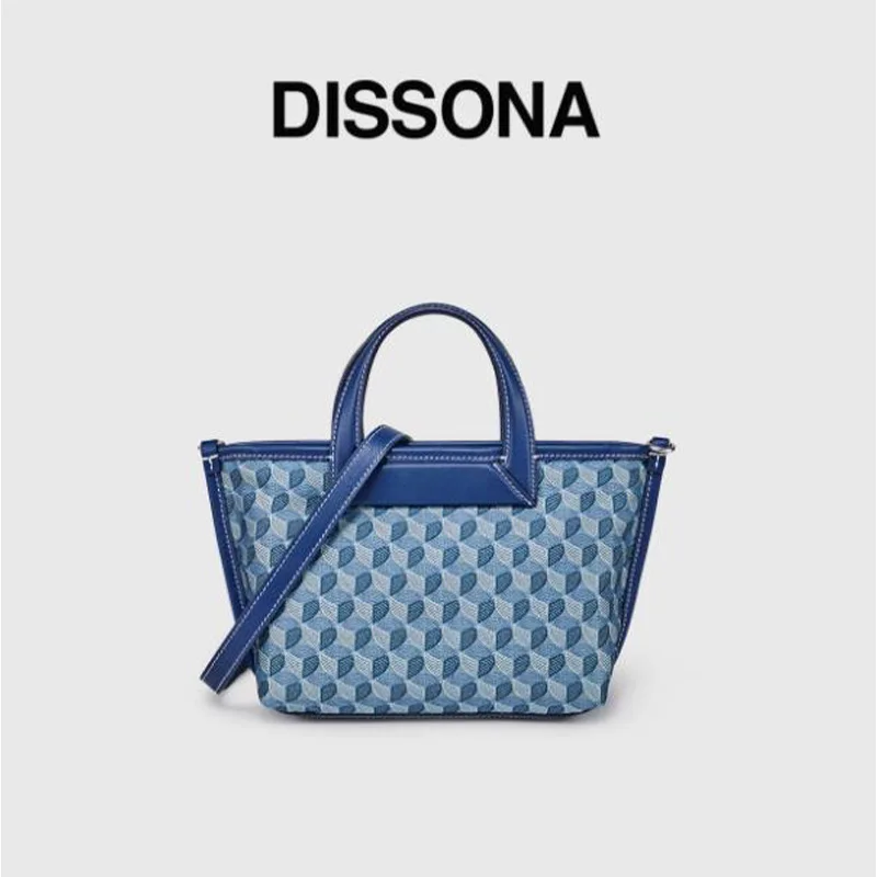 

DISSONA 2025 Folded-Ear Bag Lucky Pouch New Vintage Print Handbags Top Handle, Shoulder, Crossbody, Tote