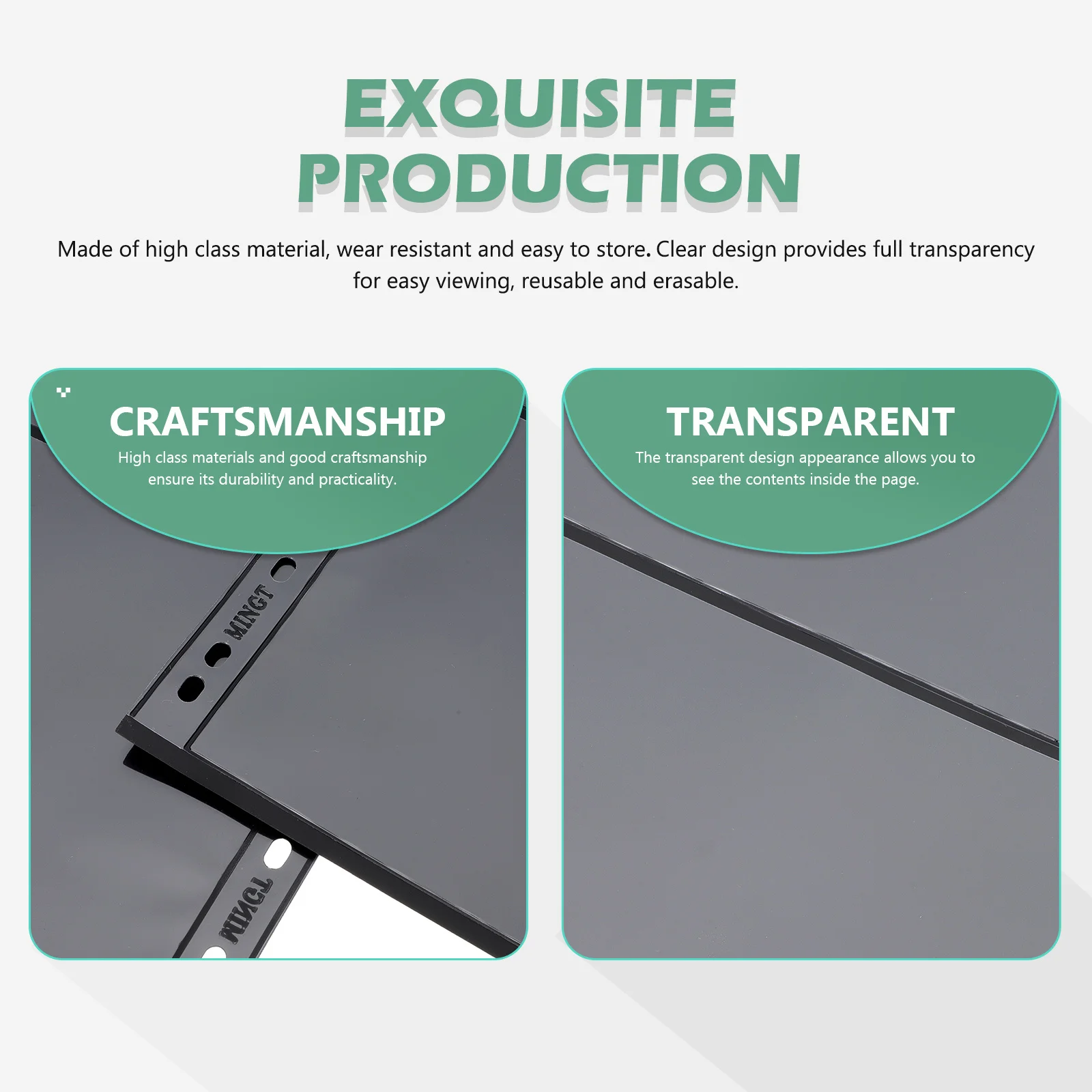 10Pcs Stamp Collecting Album Transparent Pages Standard Stamp Holder Storage Organizer Coin Collectors Supplies