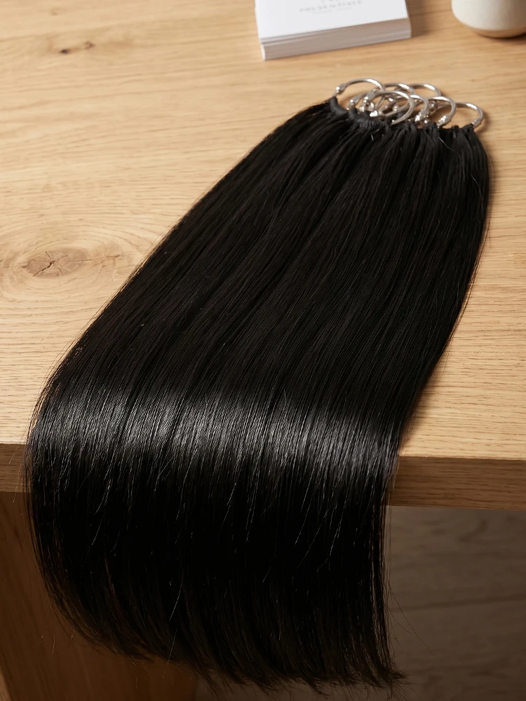 Smilegirl Straight Feather Crochet Braid Hair Extensions Knotless Pre-Separated Crochet Hair Extensions Human Hair For Women