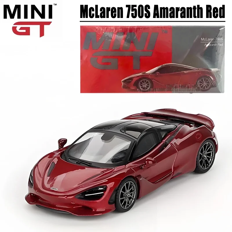 

MINIGT Scale 1/64 McLaren 750S Amaranth Red Alloy Toy Diecast Metal Model Gift