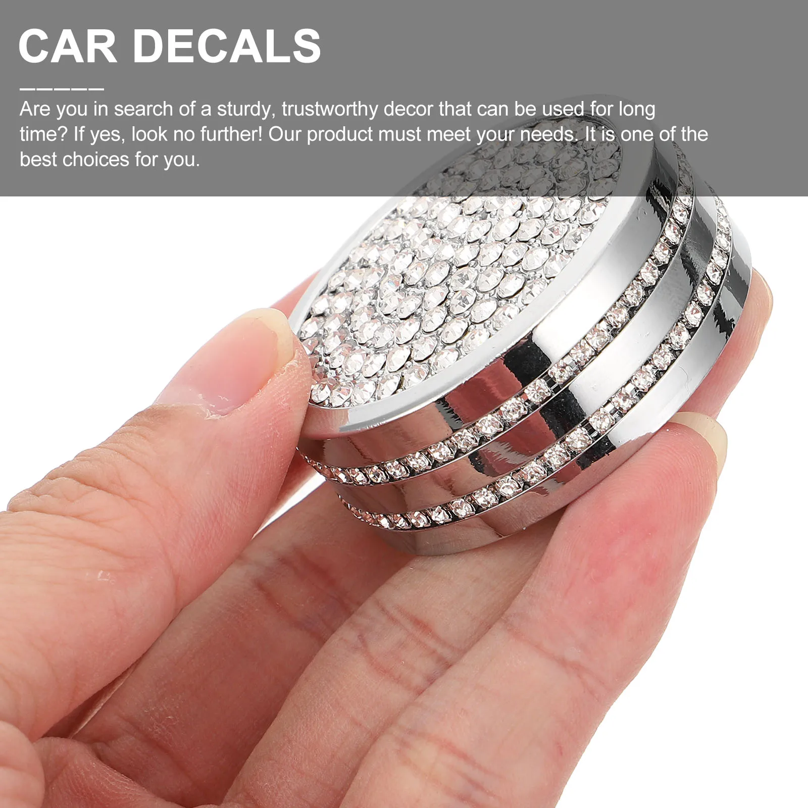 

Car Switch Knob Cover Rhinestones Decal Sticker Durable Zinc Alloy Interior Decoration Gift Accessory For Car Switch Knob