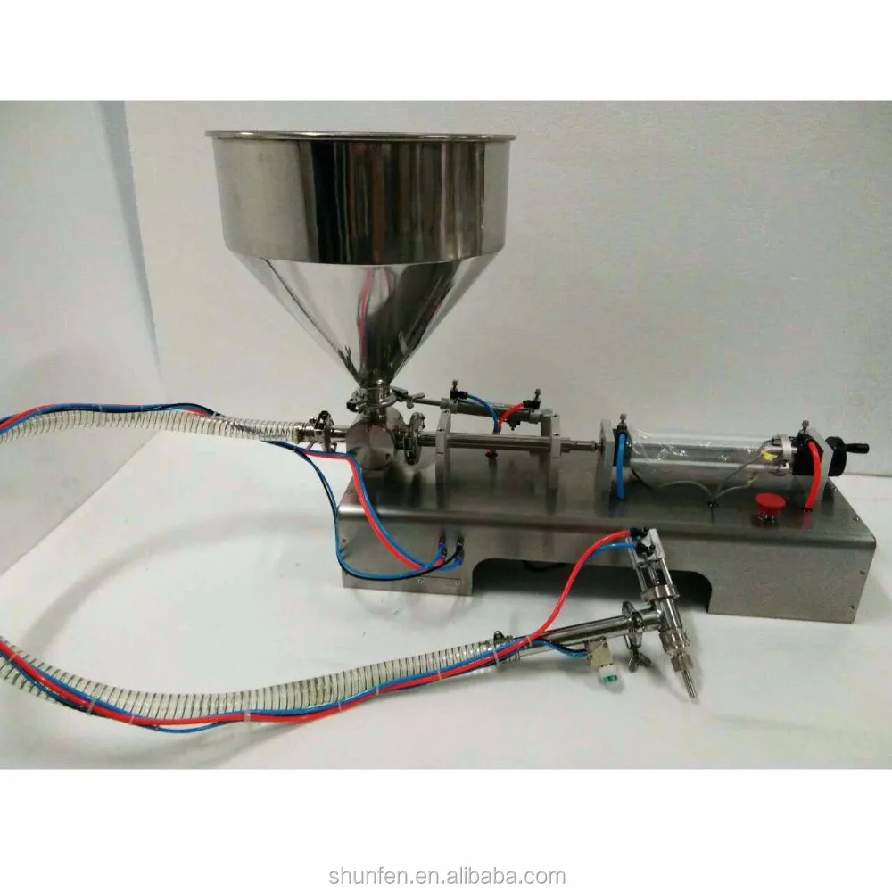Pneumatic Semi-Auto One-head Fruit Pulp Filling Machine with Hand Held Nozzle (sauce Doser with Hand Trigger, Pastry Machine)