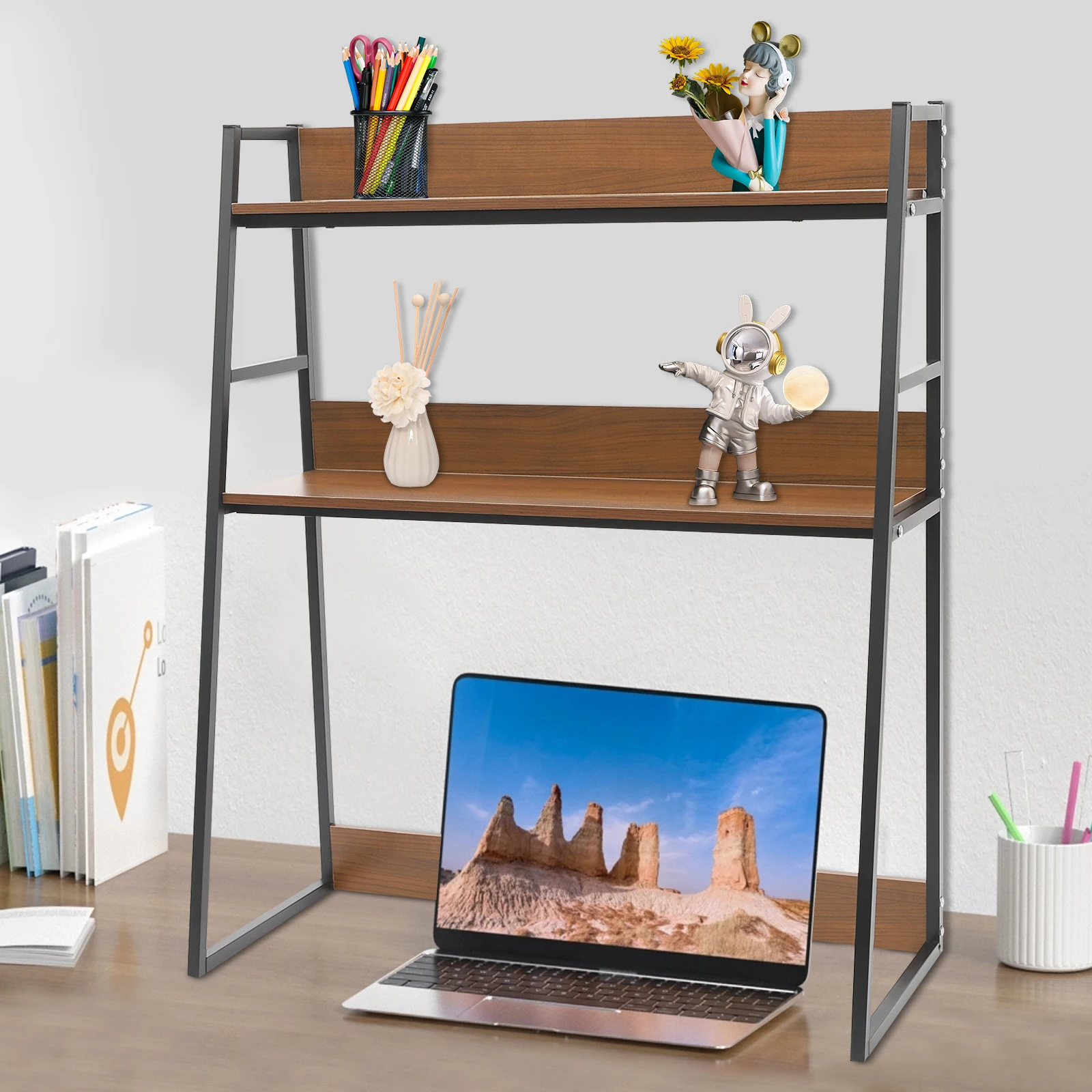 デスクトップ本棚、多目的本棚オーガナイザー、デスクトップディスプレイラック